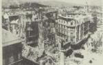 Ariel photo of bomb damage by air raid